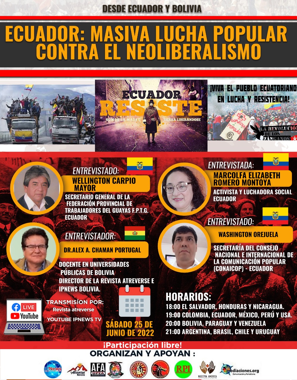 ECUADOR: LUCHA CONTRA EL NEOLIBERALISMO